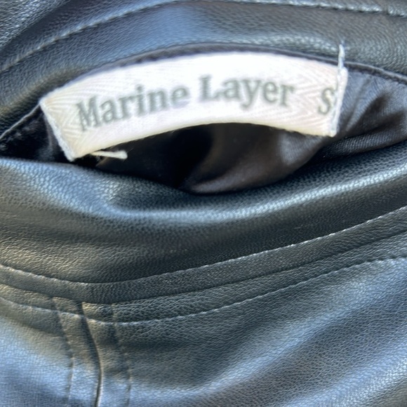Marine Layer Vegan Leather Mini Skirt Size Small Rock and Roll Hollywood Vibes - Picture 2 of 5